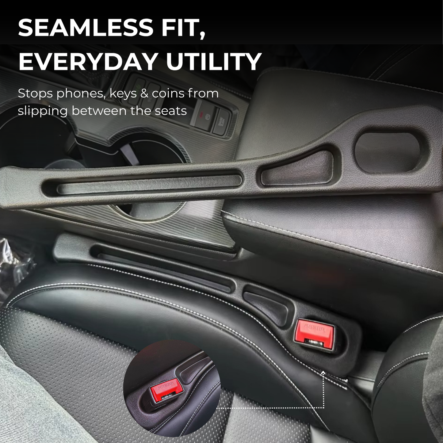 Universal Car Seat Gap Filler - Stop Dropping Items While Driving